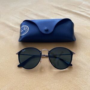 Ray-Ban RB3574N 001/71 59 mm Round Sunglasses green lens with Case NWOT